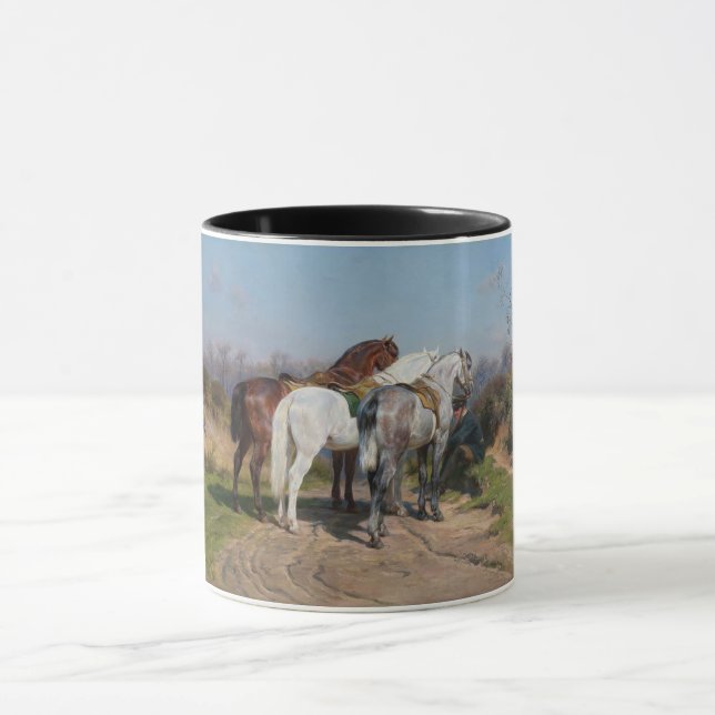 Caneca Três Cavalos Estalhões (por Rosa Bonheur) (Centro)