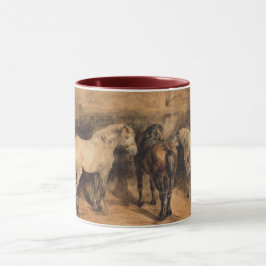 Caneca Três Cavalos na sua estábula
