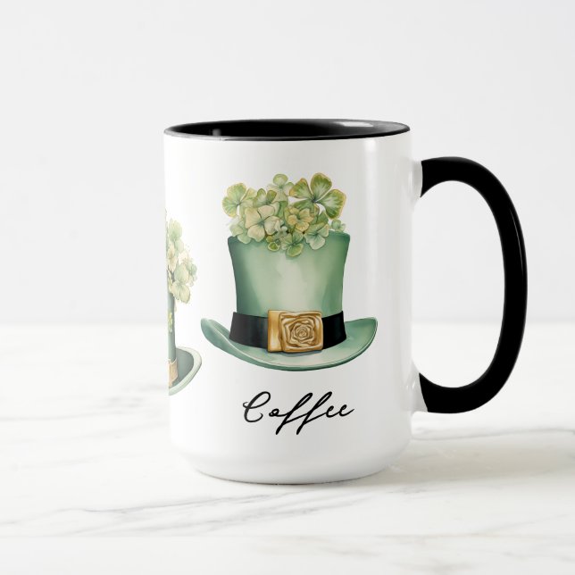 Caneca Três Chapéus De Leprechaun Irlandeses De Dia de Sã (Direita)