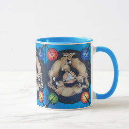 Caneca Três Coelhos Abusam Lua Quatro Sasões Azul