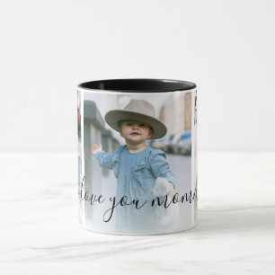 Caneca Três Foto Que Eu Amo Você Mamãe Mug Personalizado