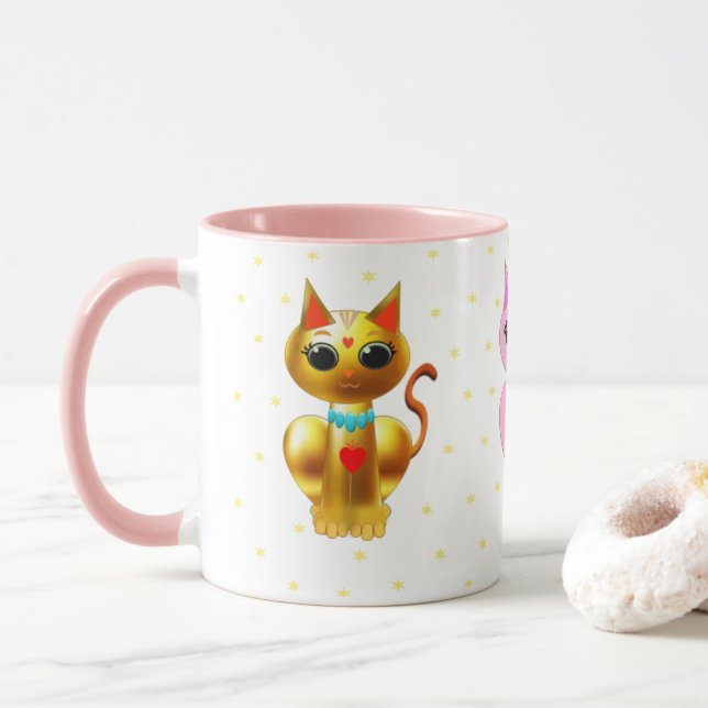 Caneca Três gatos bonitos (Com Donut)