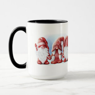 Caneca Três gnomos engraçados de Natal Coffee Mug