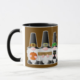 Caneca Três Gnomos Peregrinos de Ação de Graças