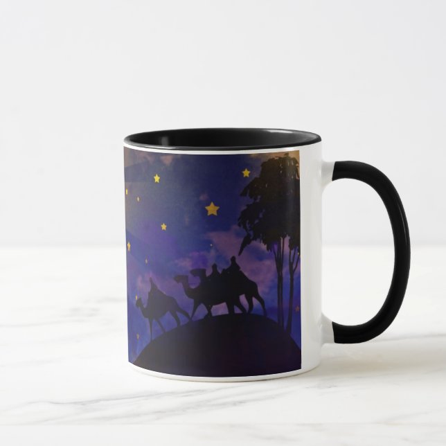 Caneca Três Homens Sábios e Estrelas de Natal (Direita)