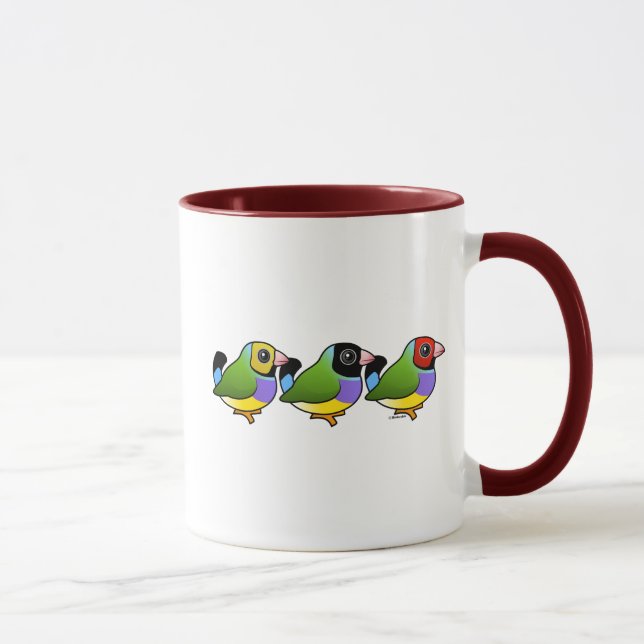 Caneca Três passarinhos de Gouldian (Direita)