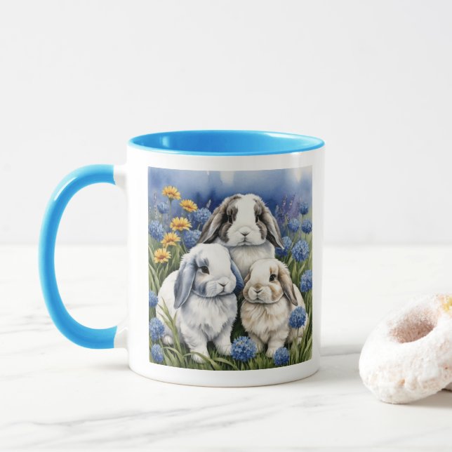 Caneca Três Pequenos Coelhos De Coelhinhos (Com Donut)