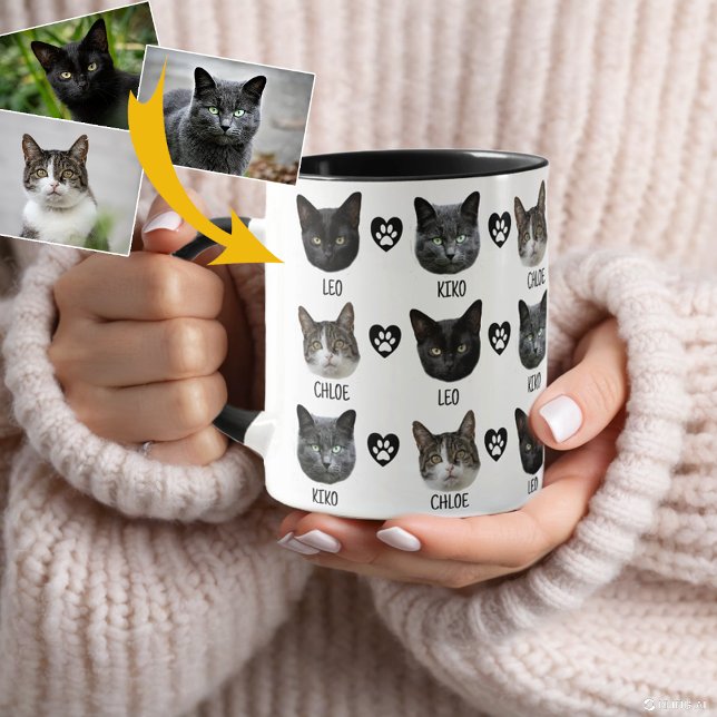 Caneca Três Rostos Pet, Crie Sua Própria Caneta Fotográfi (Criador carregado)