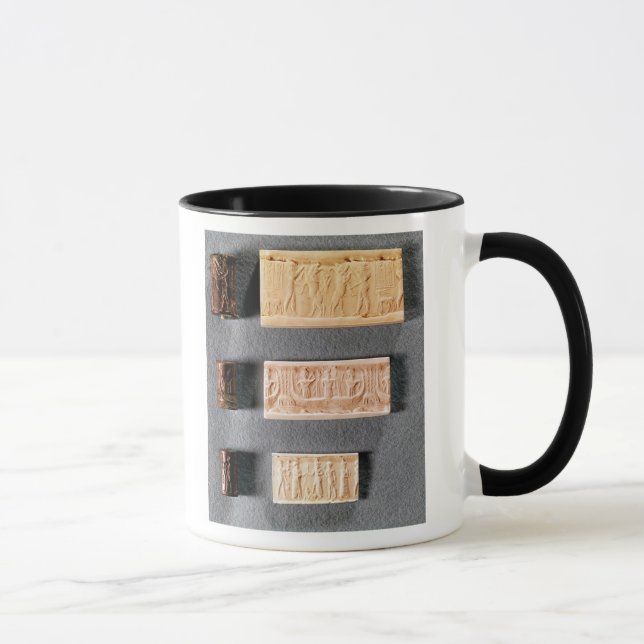 Caneca Três selos do cilindro com impressões, (Direita)
