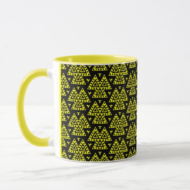 Caneca Três triângulos v2 - Amarelo (Esquerda)