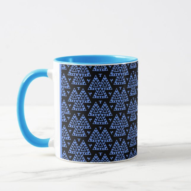 Caneca Três triângulos v2 - azul (Esquerda)