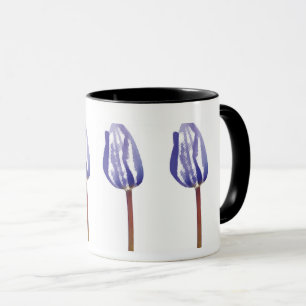 Caneca Três Tulipas Roxas – Arte Botânica Minimali