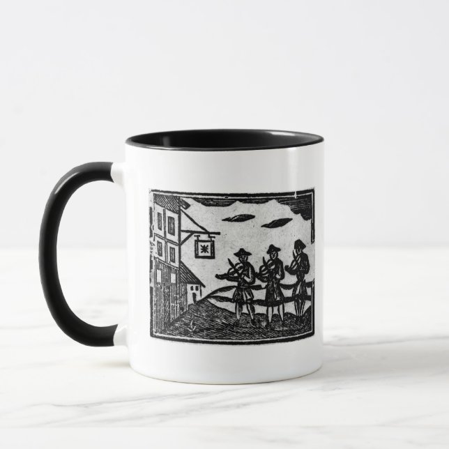 Caneca Três violinistas, 'de umas baladas de Roxburghe do (Esquerda)