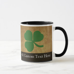 Caneca Trevo com ouro do vintage