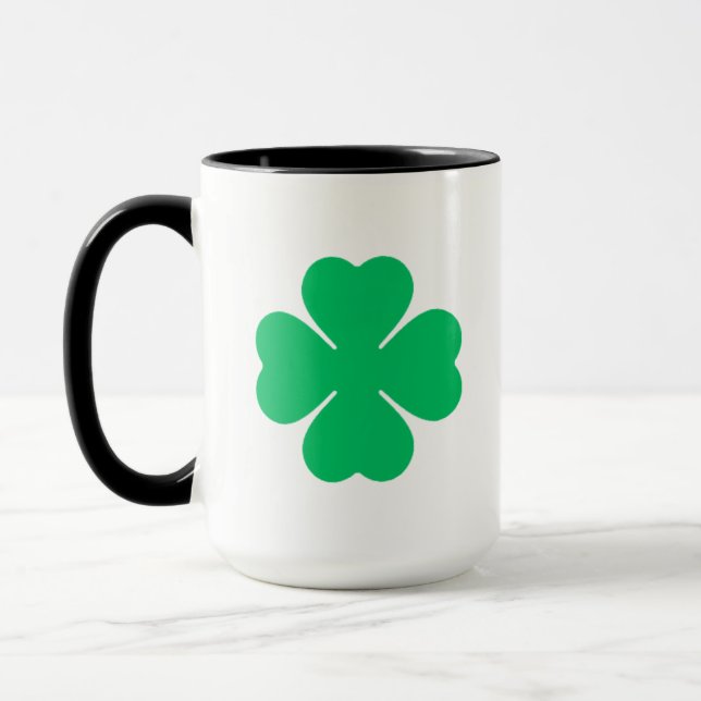 Caneca Trevo Grande Simples para Sorte  (Esquerda)
