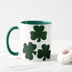 Caneca Trevos verdes escuro