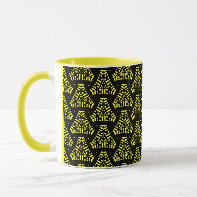 Caneca Triângulos de Starship - Amarelo (Esquerda)