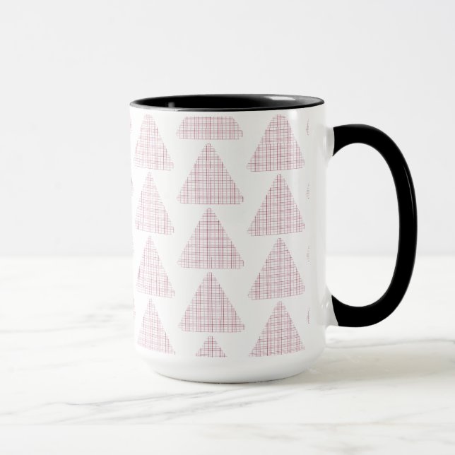 Caneca Triângulos Escoceses Rosa (Direita)