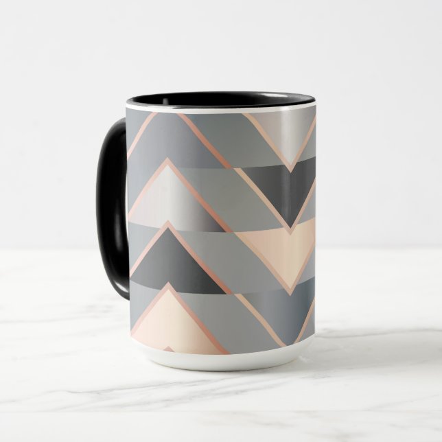 Caneca Triângulos Modernos (Frente Esquerda)