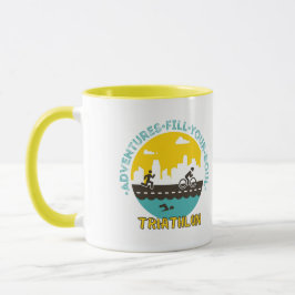 Caneca Triatlo. Aventura preencha sua alma