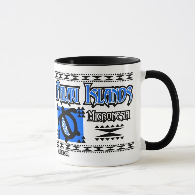 Caneca Tribal azul de Palau (Direita)