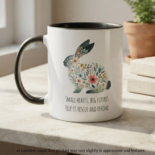 Caneca Tributo ao Resgate de Coelho de Prado Floral Suave