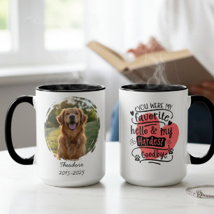 Caneca Tributo de simpatia com foto memorial de cachorro