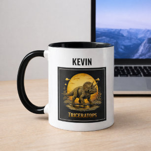 Caneca Triceratops Dinossauro Pré-Histórico Lua