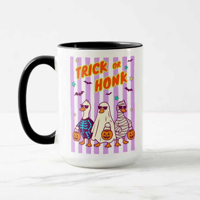 Caneca Trick or Honk Silly Goose Halloween (Esquerda)