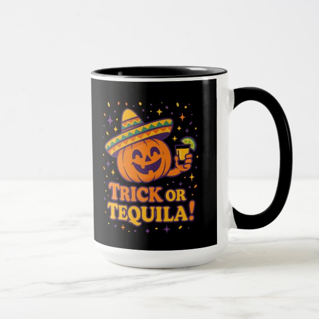 Caneca Trick or Tequila – Festa Divertida de Abóbora de H (Direita)