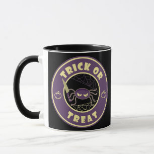 Caneca Trick or treat halloween aranha estilo Starbucks