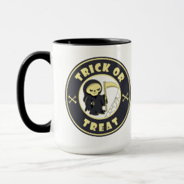 Caneca Trick ou trata o personagem de "Cristo de Cristo"