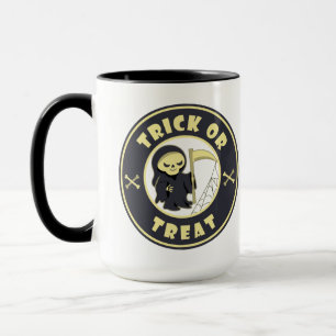 Caneca Trick ou trata o personagem de "Cristo de Cristo"