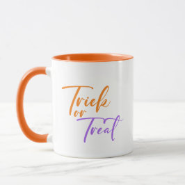 Caneca Trick ou Treine a Tipografia Moderna Halloween