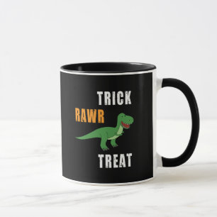 Caneca Trick Rawr Treat Cute Halloween Tyrannosaurus Rex
