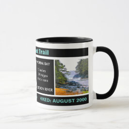 Caneca Trilha da costa oeste, adição de fotos e data, com