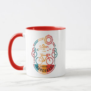 Caneca Trilha de Bicicleta Retro-Costeira