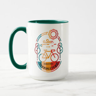 Caneca Trilha de Bike da Retro Provincetown