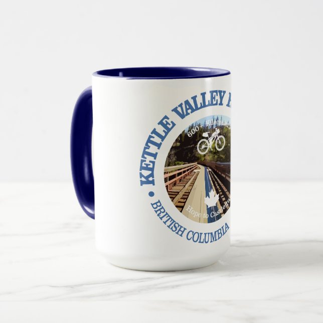 Caneca Trilha do Kettle Valley Rail (ciclismo c) (Frente Esquerda)