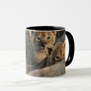 Caneca Trío de Filhotes de Leão com Mãe