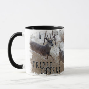 Caneca Tripla Ameaça Whitetail Deer Mug