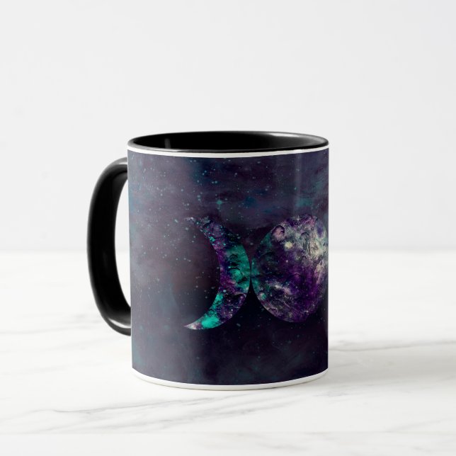 Caneca Triple Moon Goddese Luna Universo Personalizado (Frente Esquerda)
