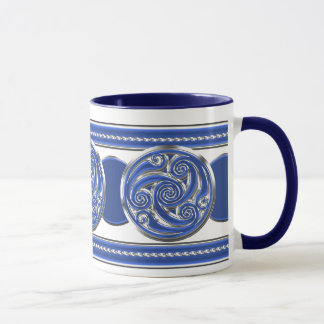 Caneca Triskel de prata azul