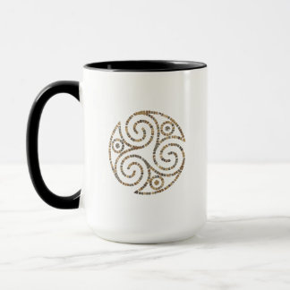 Caneca Triskelion Celtic - Símbolo espiral triplo - Mosai
