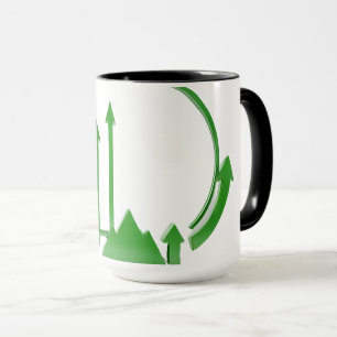 Caneca Trocas verdes em movimento.