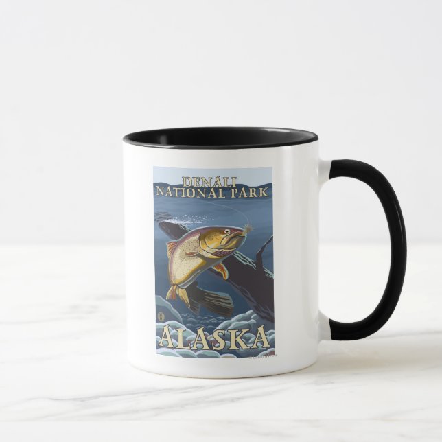 Caneca Troço de pesca de trutas 3 (Direita)