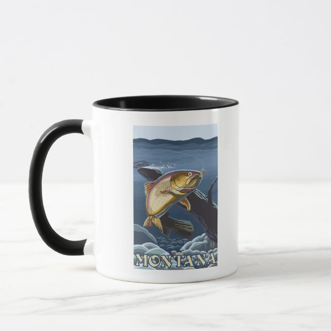 Caneca Troço de pesca de trutas - Montana (Esquerda)