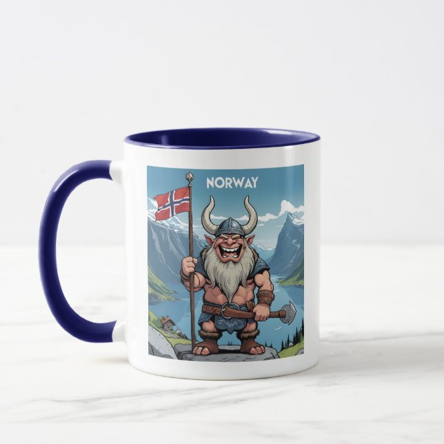 Caneca Troll Norueguês de Nome Personalizado (Esquerda)