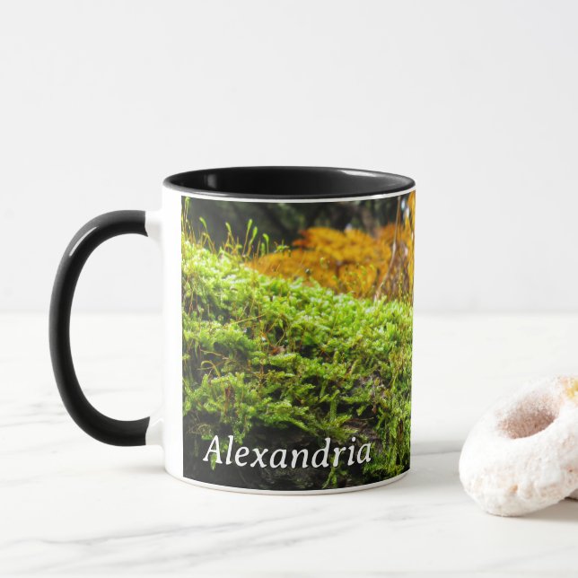 Caneca Tronco de Árvore em Moss Lush - Personalizado (Com Donut)