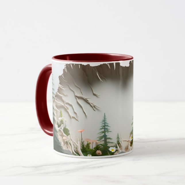 Caneca Tronco de Árvore Log Cerâmico Coffee ☕ (Frente Esquerda)